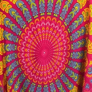 🌸☀️Vibrant Bohemian Mandala Beach Sarong & Wall Tapestry☀️🌸